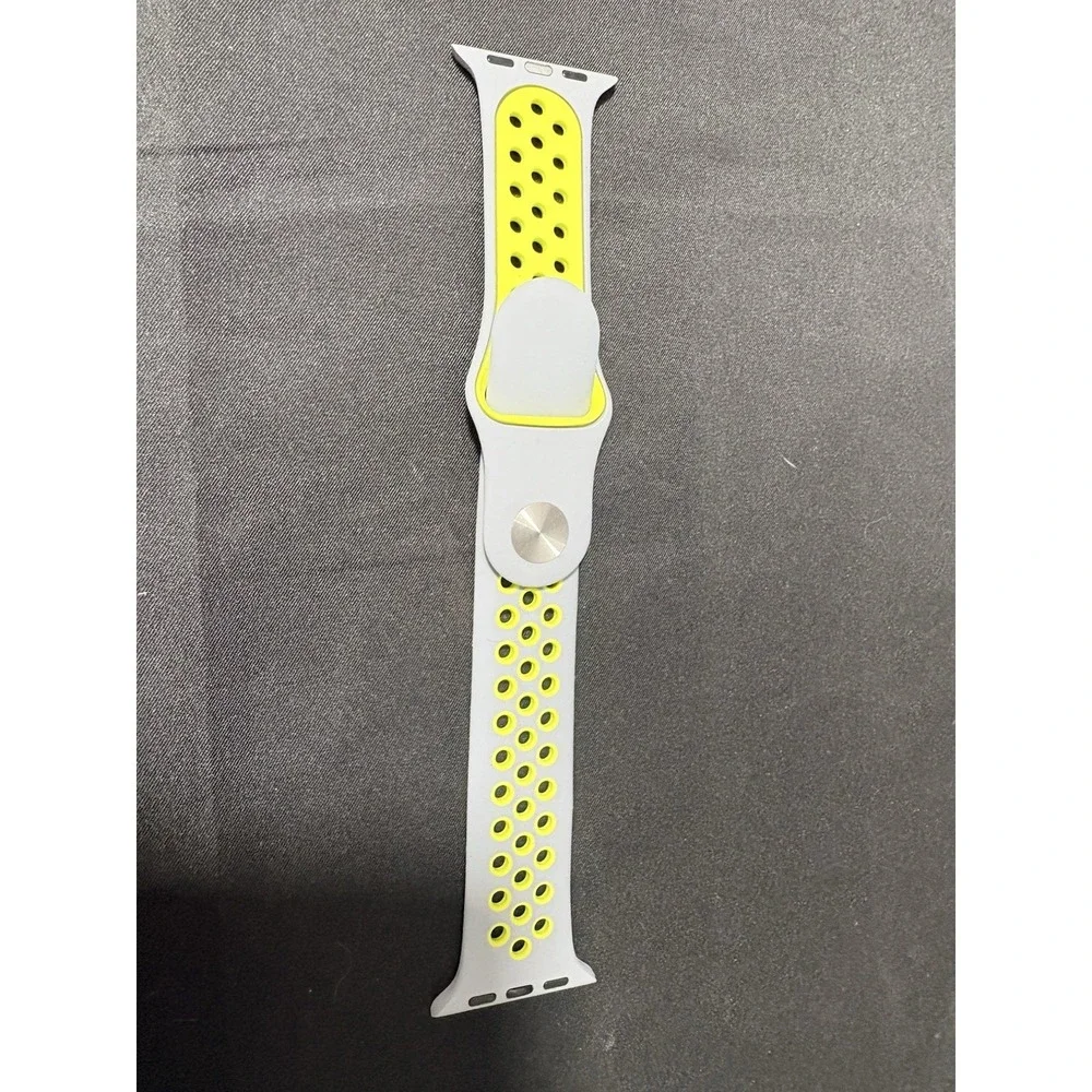 Apple Watch Band 38/40/41mm Breathable Sport Silicone Gray Volt M/L